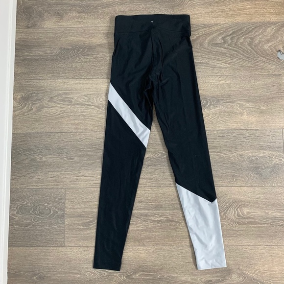 Koral Appeal Energy Leggings High Rise Waist Shine Black Silver Size XS - Picture 14 of 15